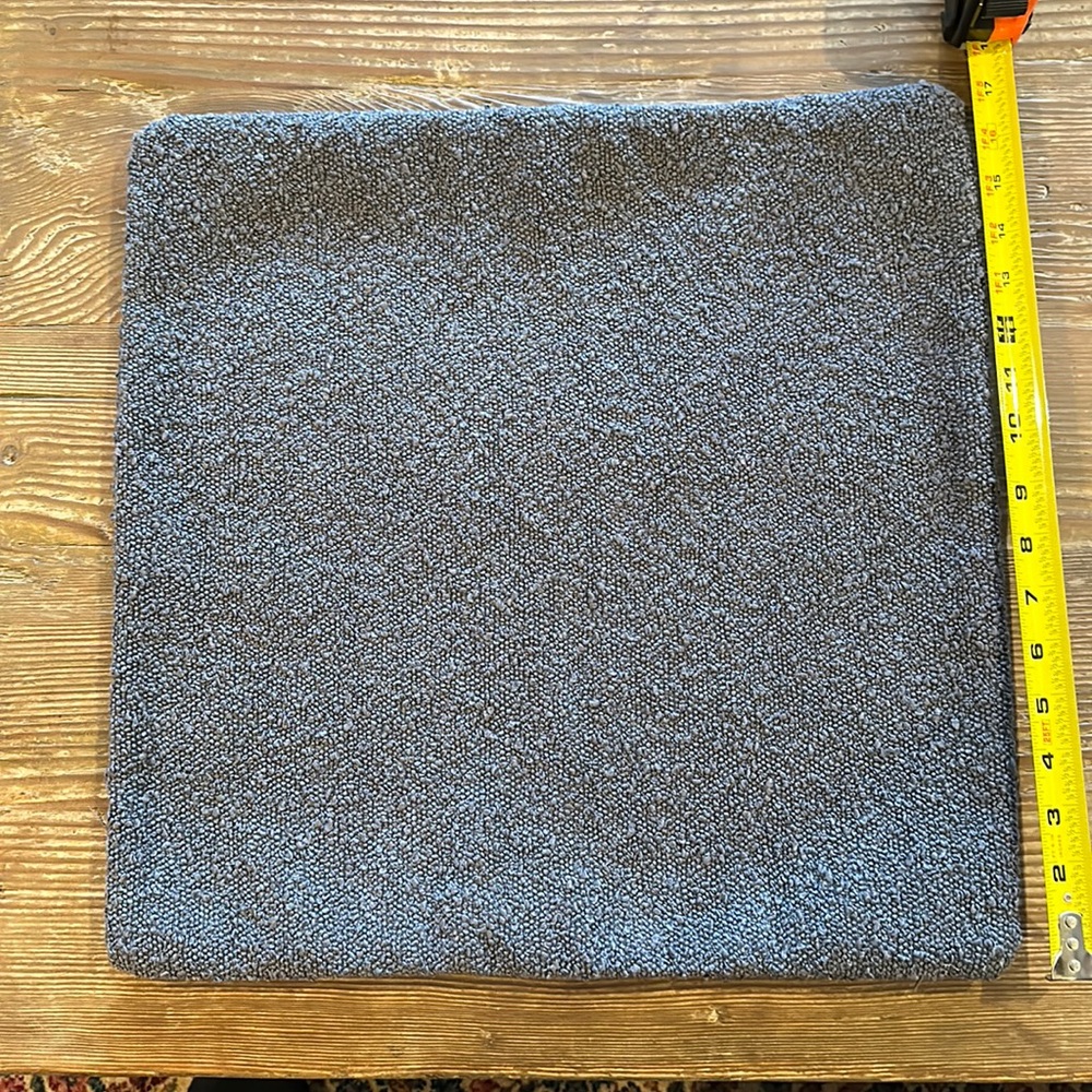 Gray Woven zippered pillow case 17 x 17” quantity 1